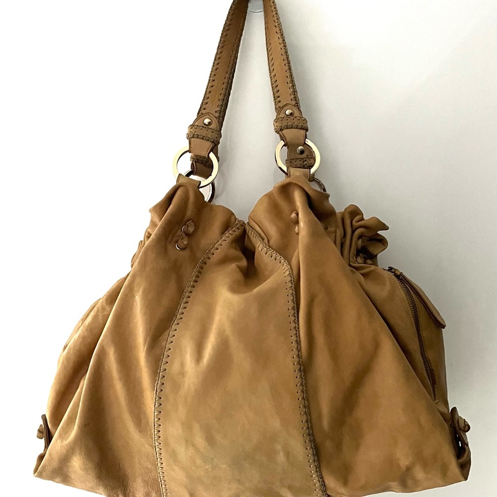 Junior Drake Vintage Ruched Hobo Bag